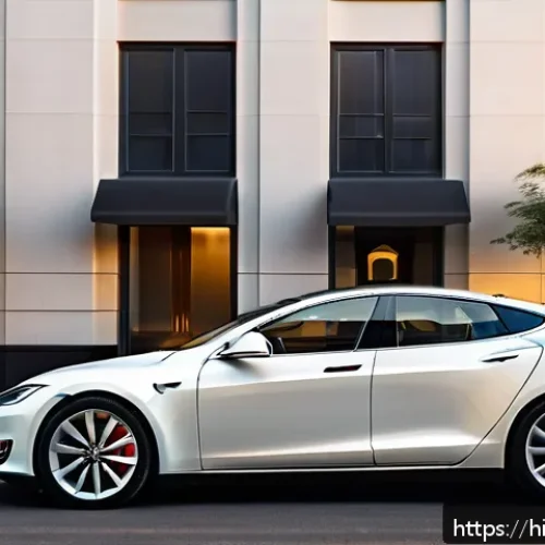 Home 30 테슬라 모델 S와 루시드 에어 비교 - A sleek and elegant Tesla Model S parked on a modern city street during sunset, showcasing its class...